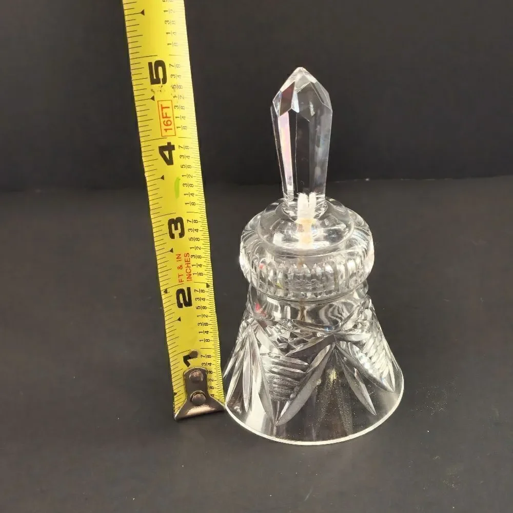 Vintage crystal etched bell